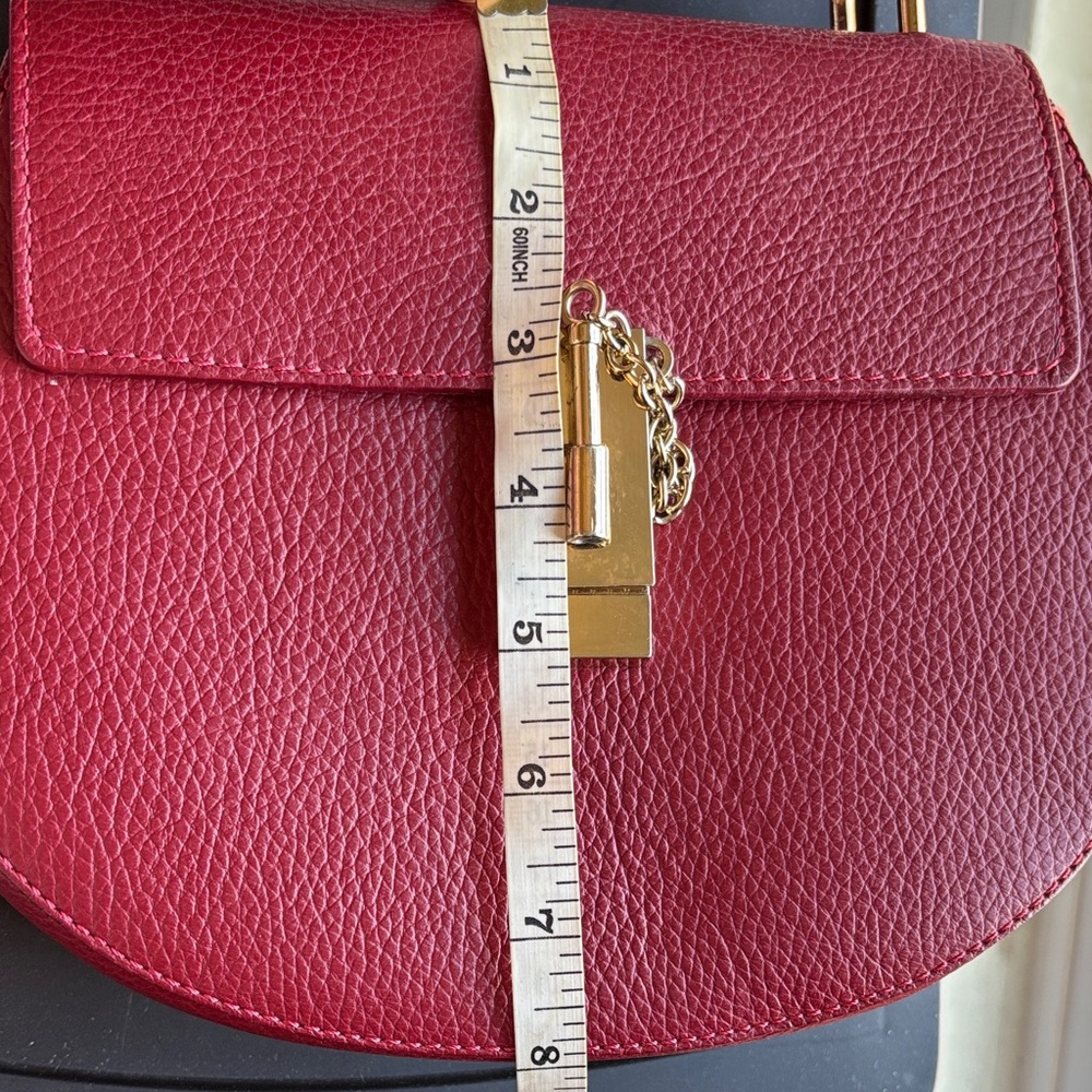 Elegant Red Leather Handbag - Picture 9 of 11